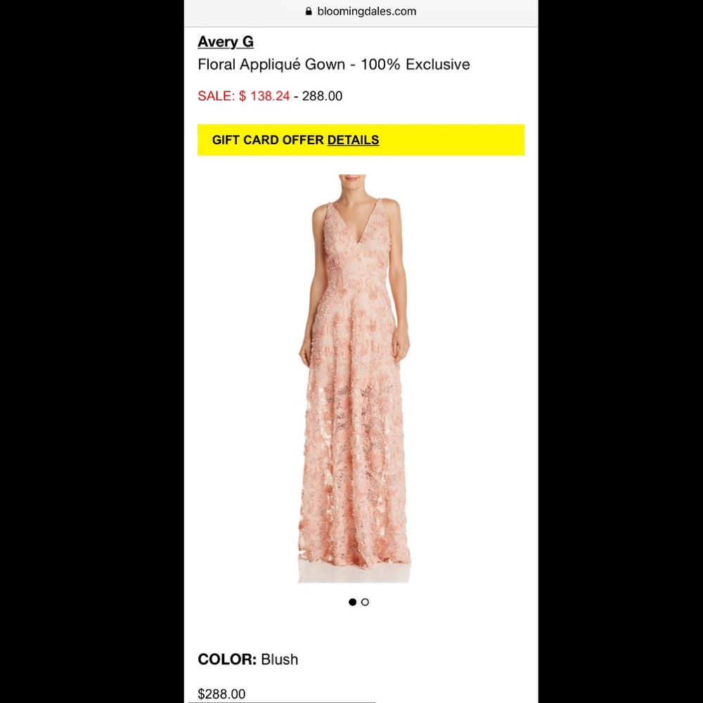 Pink Floral Dress (Maxi/Gown)